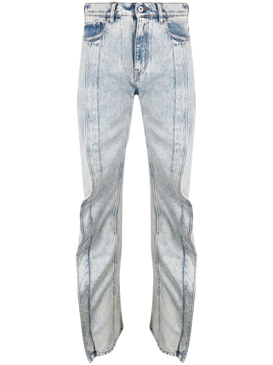 Blue Slim Banana Tapered Jeans