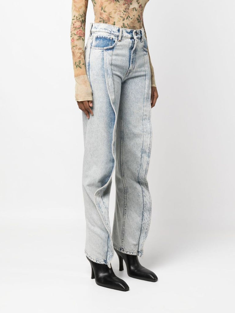 Blue Slim Banana Tapered Jeans