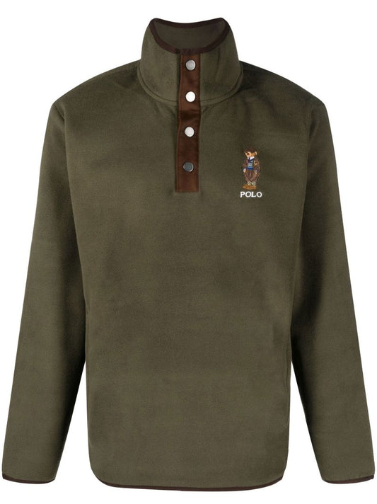 Green Polo Bear Fleece Sweatshirt