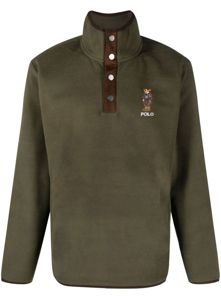 Green Polo Bear Fleece Sweatshirt