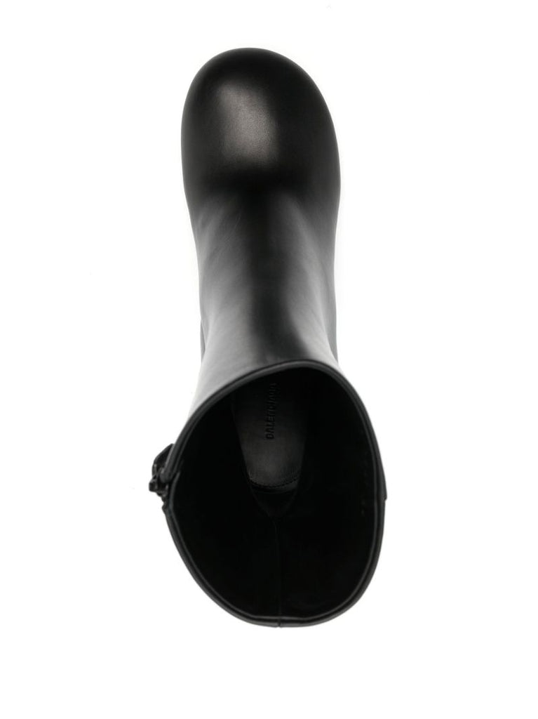 Black Lady 90 Leather Ankle Boots