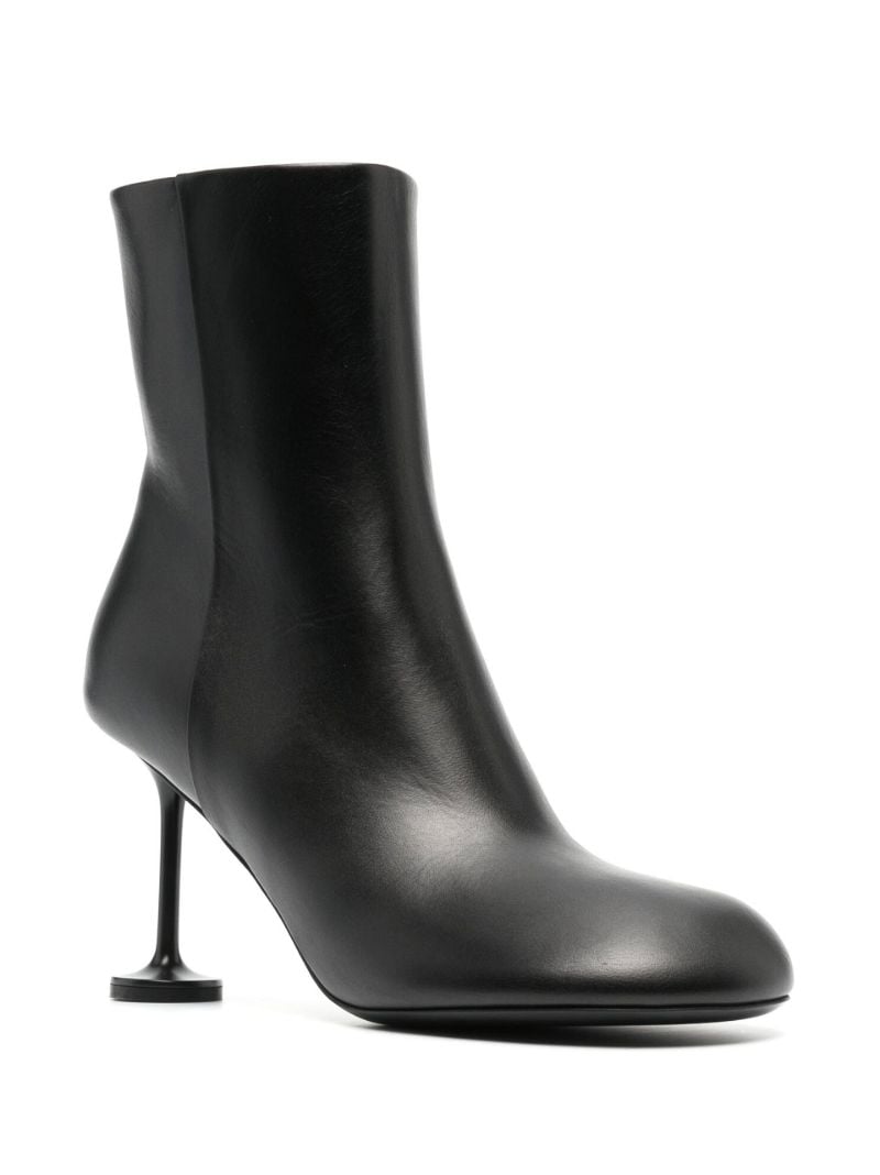 Black Lady 90 Leather Ankle Boots
