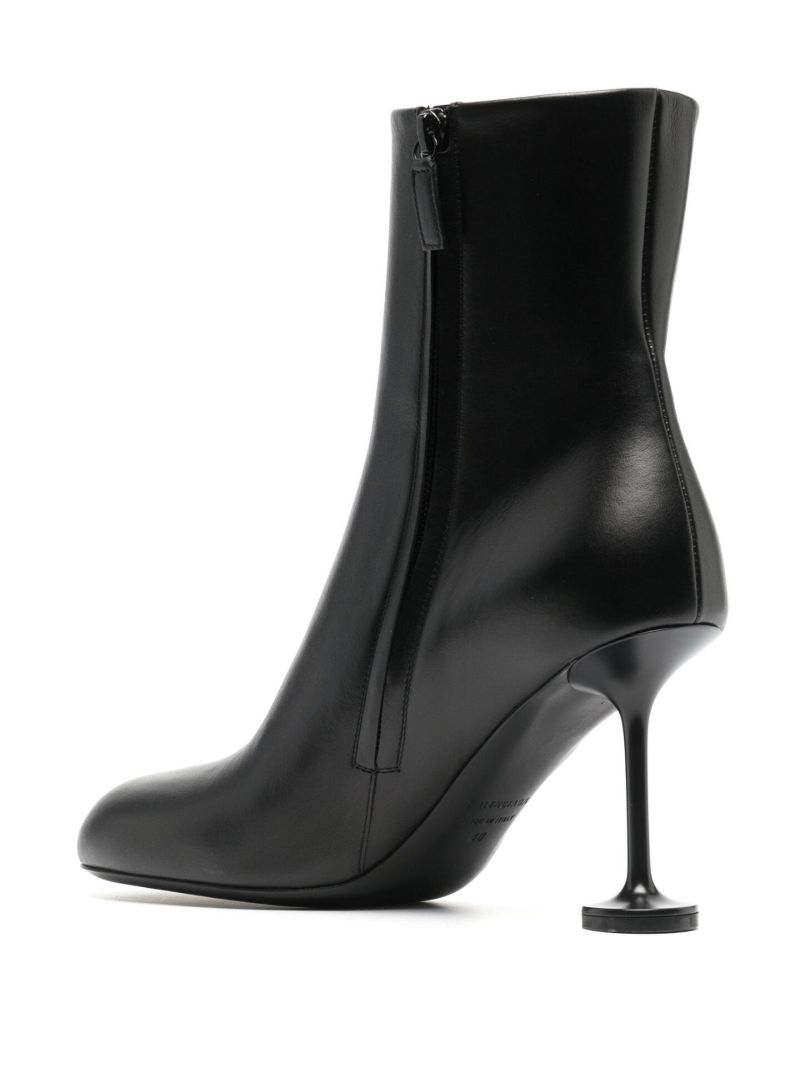 Black Lady 90 Leather Ankle Boots