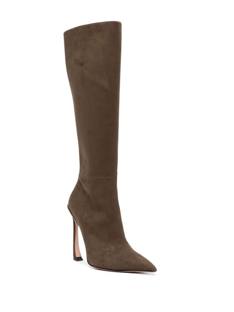 Brown Nadja 100 Faux Suede Knee Boots