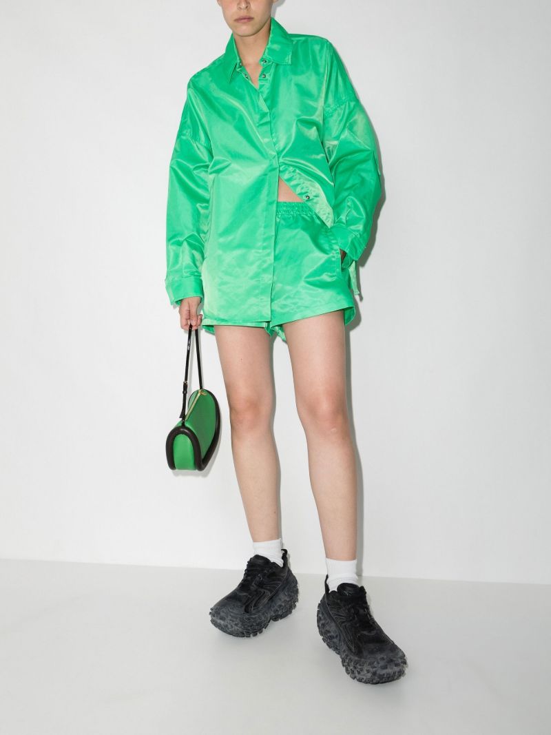 Green Perla Oversized Shirt Jacket
