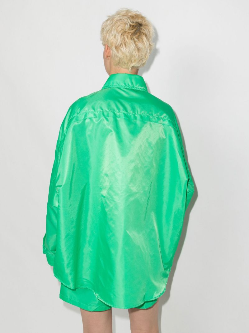Green Perla Oversized Shirt Jacket