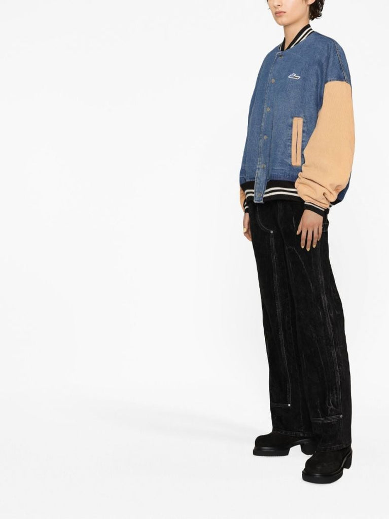Blue Denim Bomber Jacket