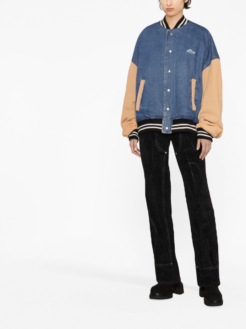 Blue Denim Bomber Jacket