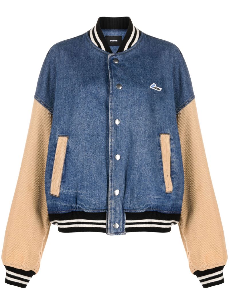 Blue Denim Bomber Jacket
