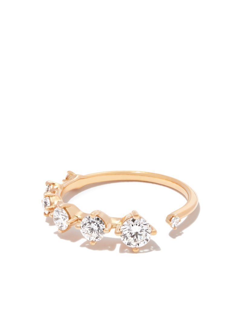 18k Yellow Gold Small Sequence Diamond Band Ring