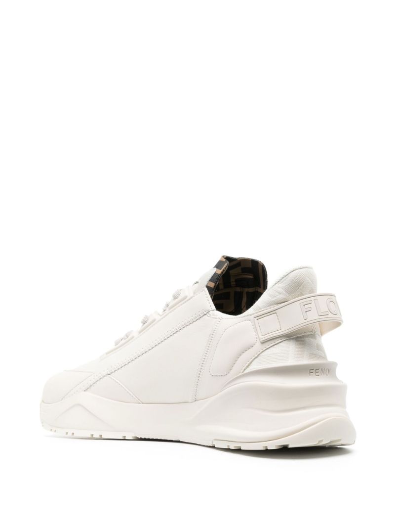 White Flow Leather Low-top Sneakers