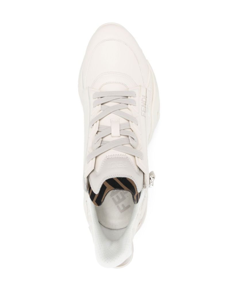White Flow Leather Low-top Sneakers