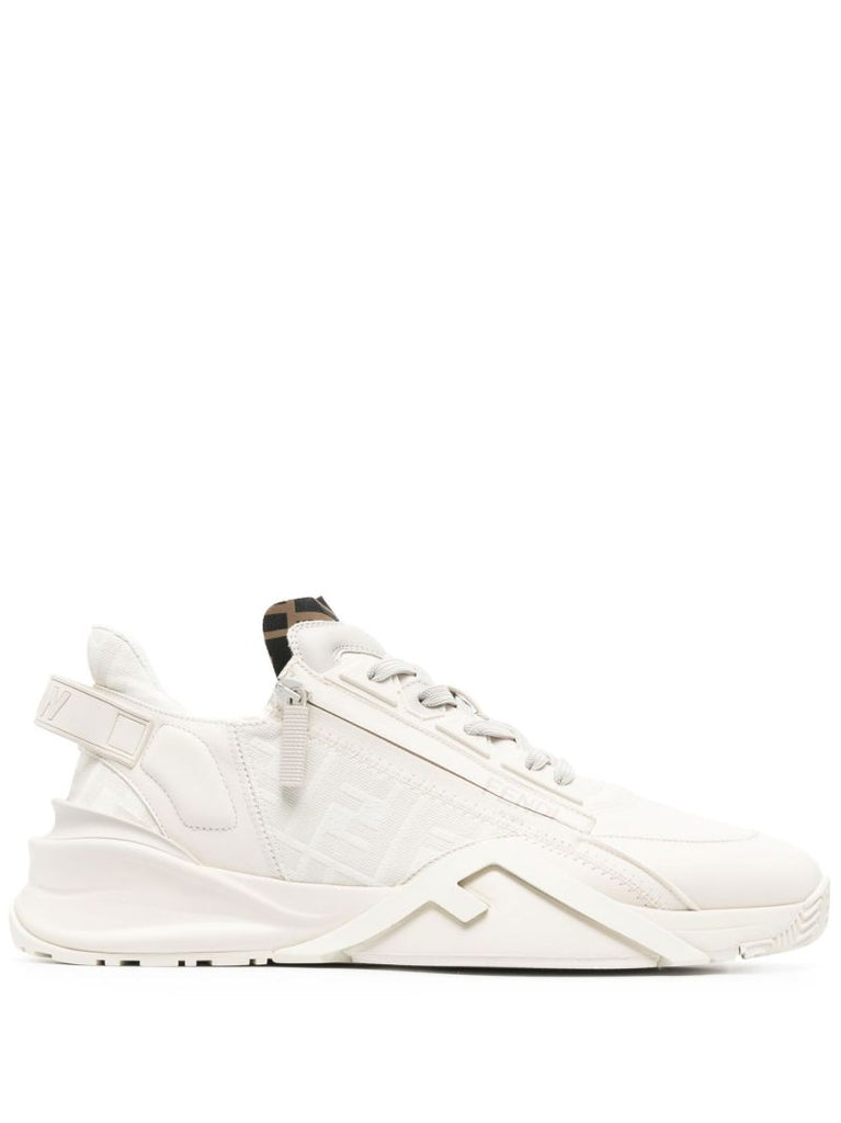 White Flow Leather Low-top Sneakers