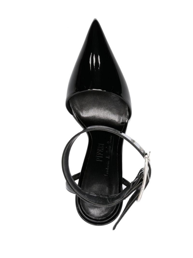 Black Fame 100 Patent Sandals