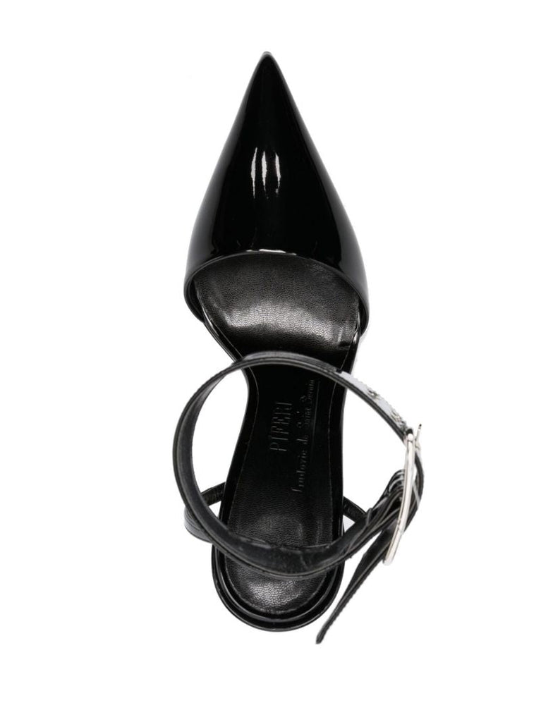 Black Fame 100 Patent Sandals
