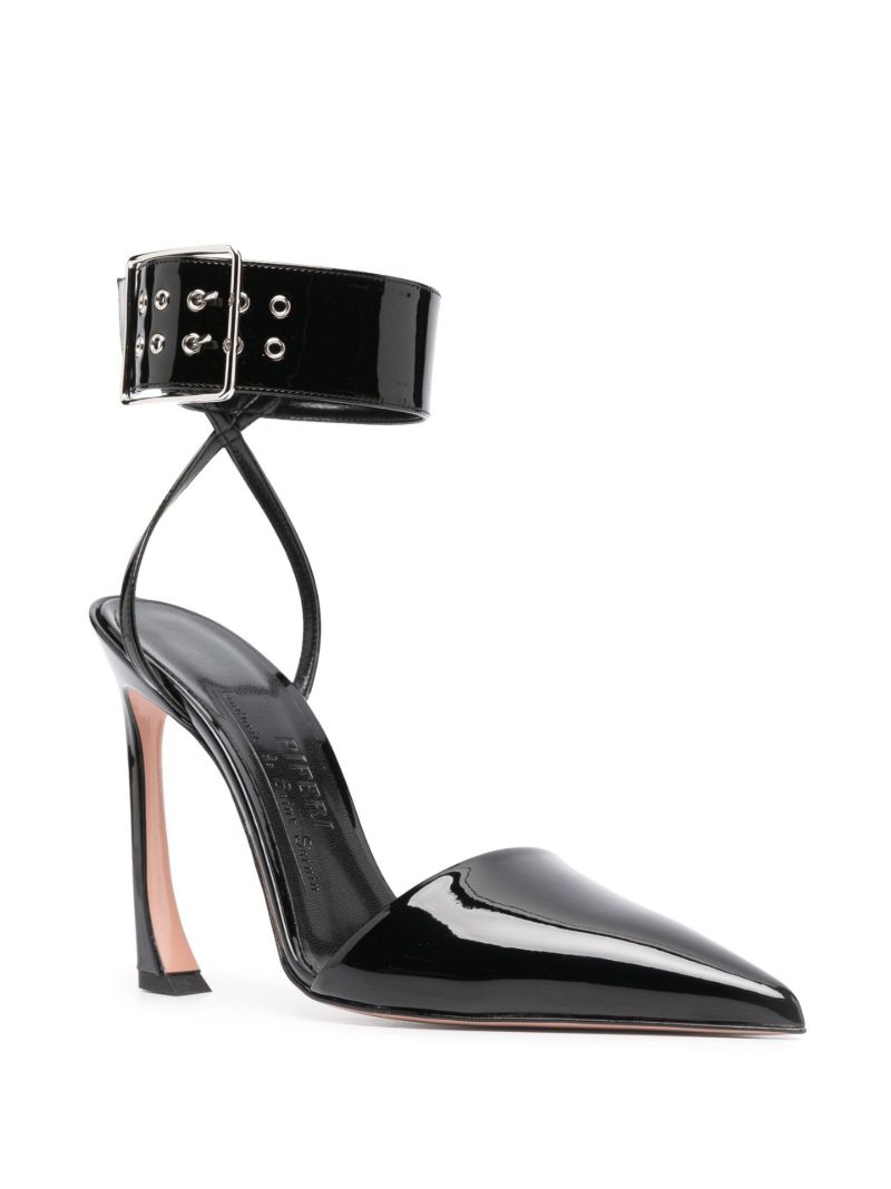 Black Fame 100 Patent Sandals