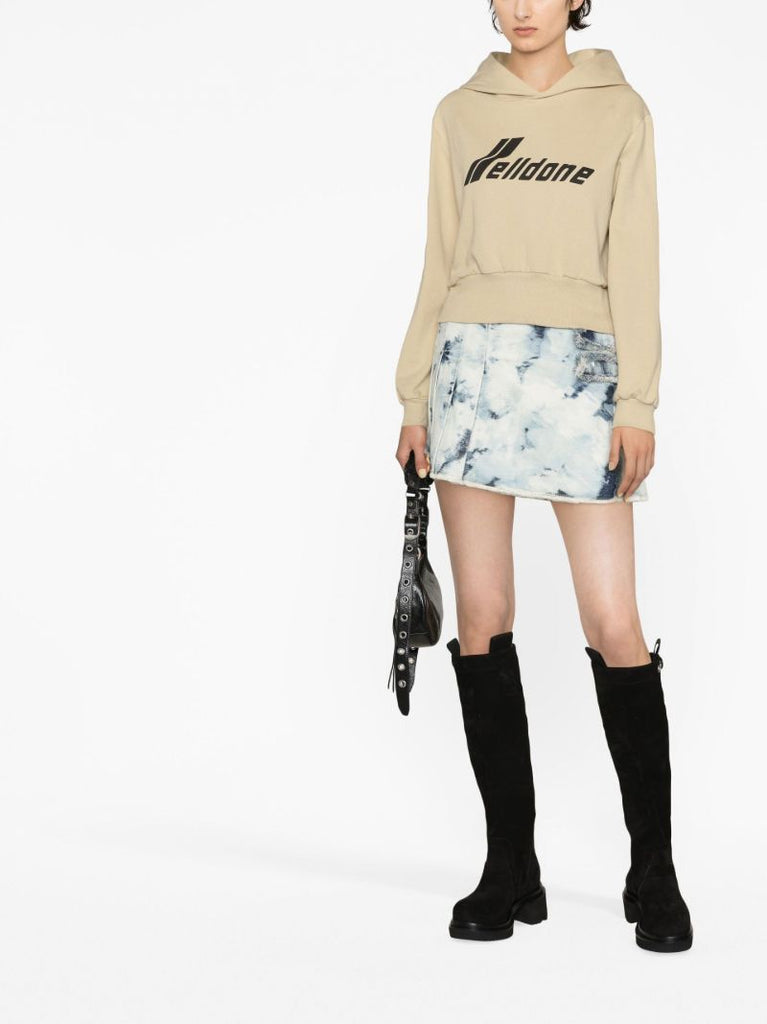 Neutral Logo Cotton Hoodie