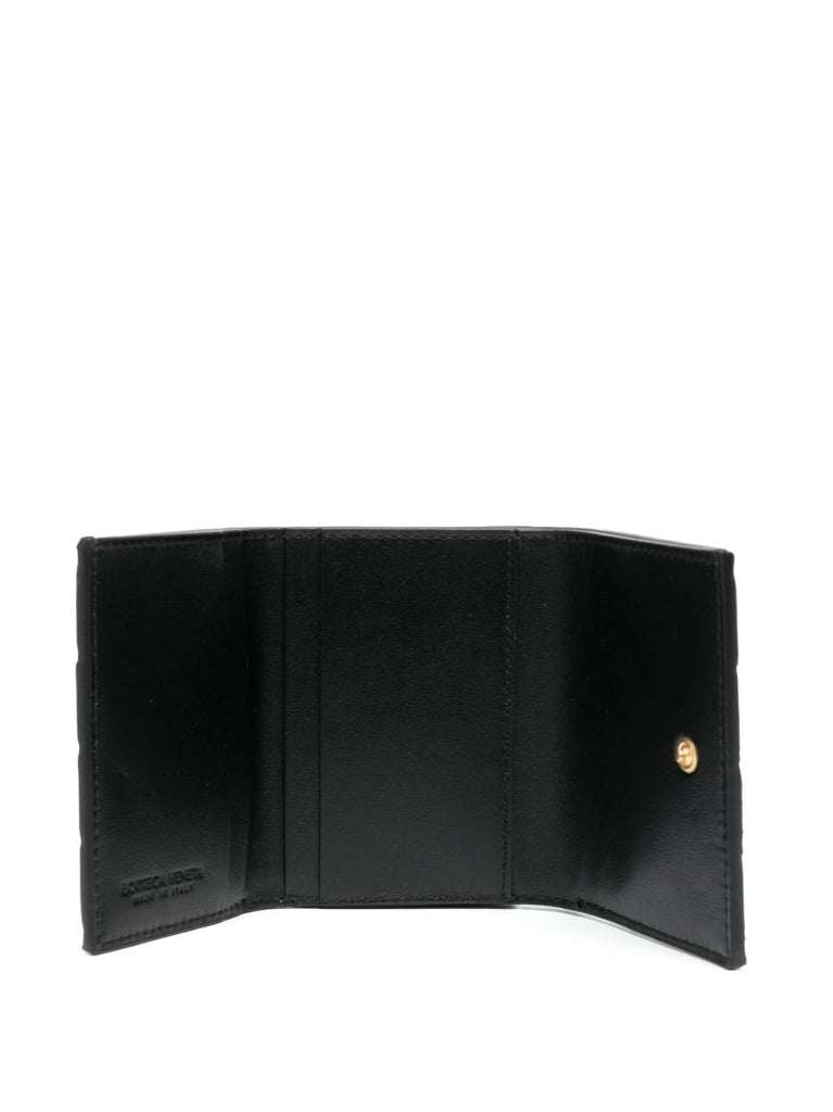 Black Intrecciato Leather Wallet