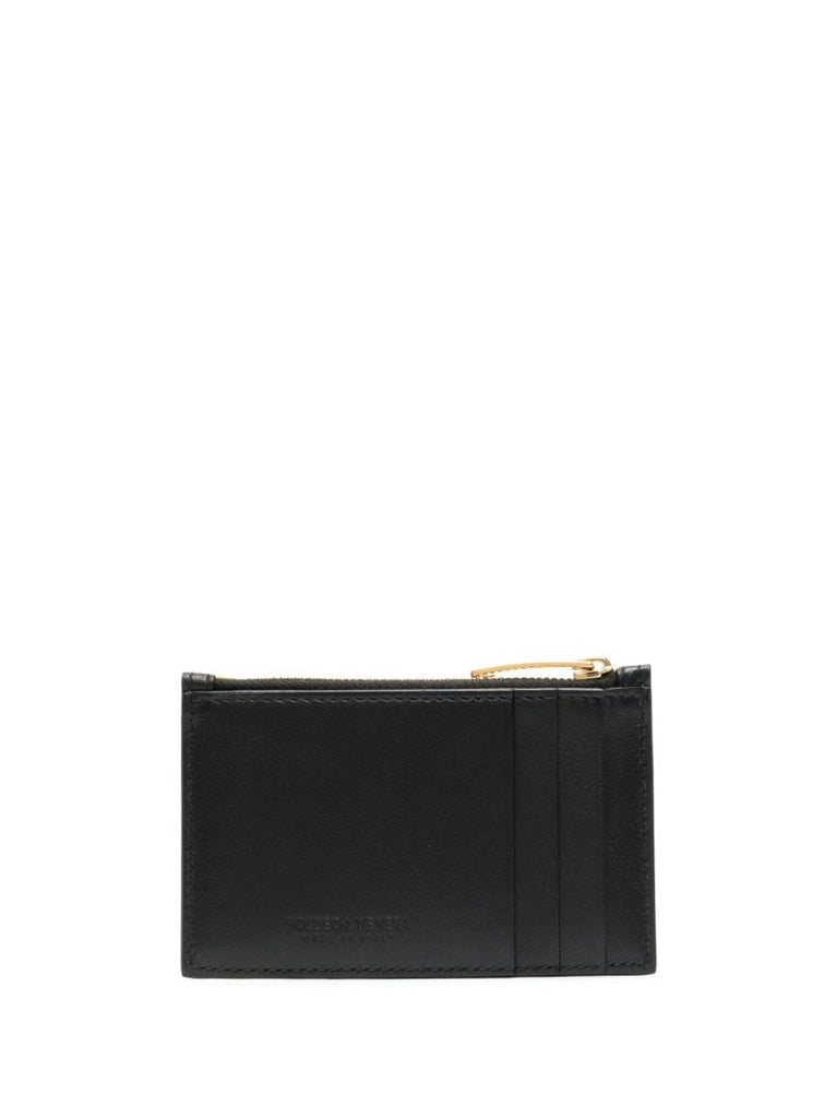 Black Intrecciato Leather Pouch