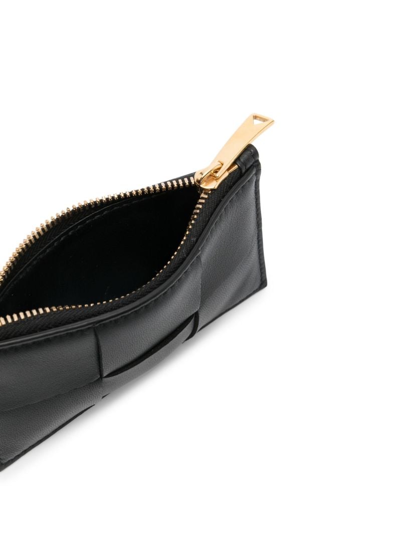 Black Intrecciato Leather Pouch