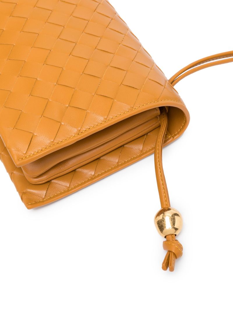 Brown Trio Intrecciato Leather Mini Bag