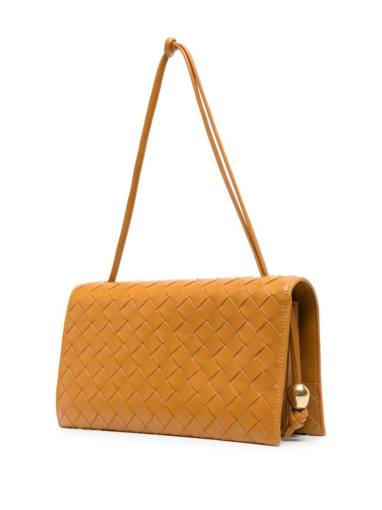 Brown Trio Intrecciato Leather Mini Bag