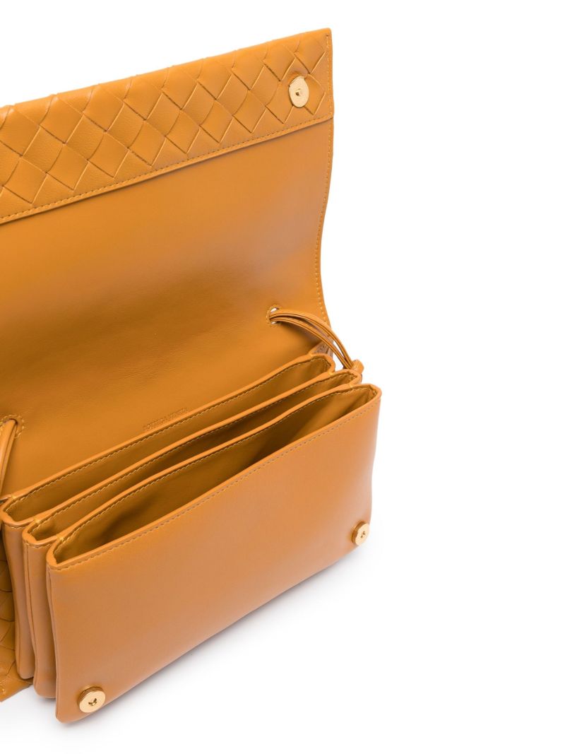 Brown Trio Intrecciato Leather Mini Bag