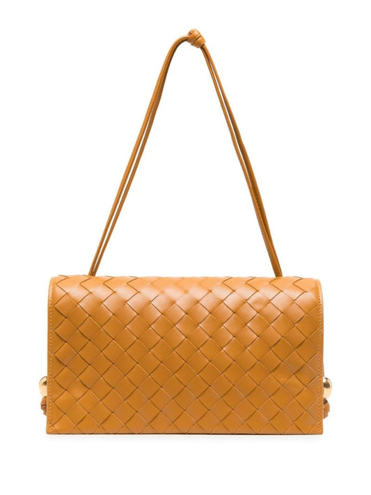 Brown Trio Intrecciato Leather Mini Bag