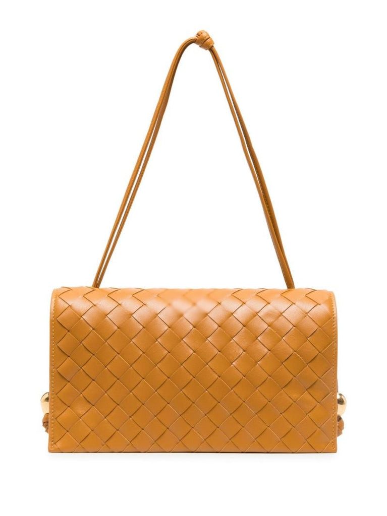 Brown Trio Intrecciato Leather Mini Bag