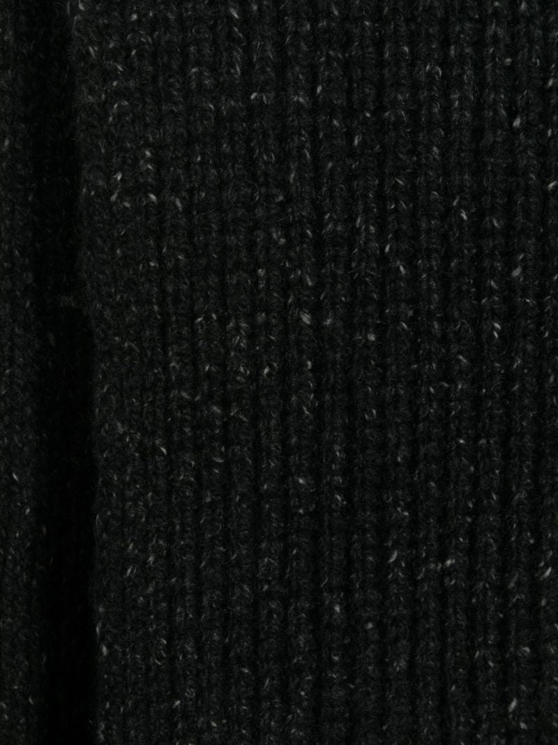 Grey Ribbed Cashmere Scarf