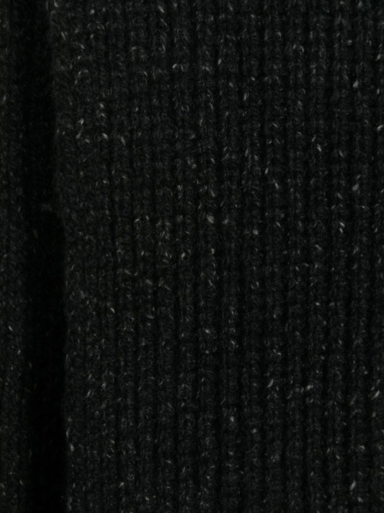 Grey Ribbed Cashmere Scarf