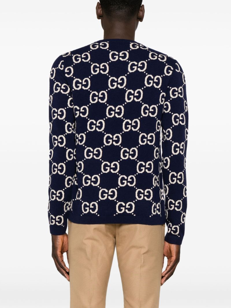 Blue Gg Wool Sweater