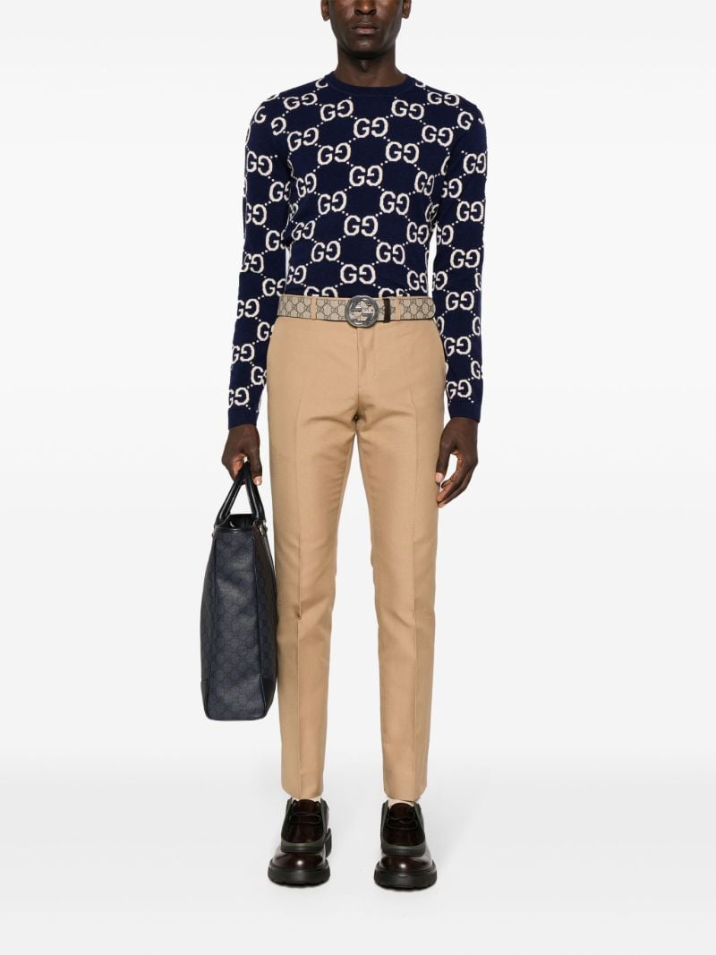 Blue Gg Wool Sweater
