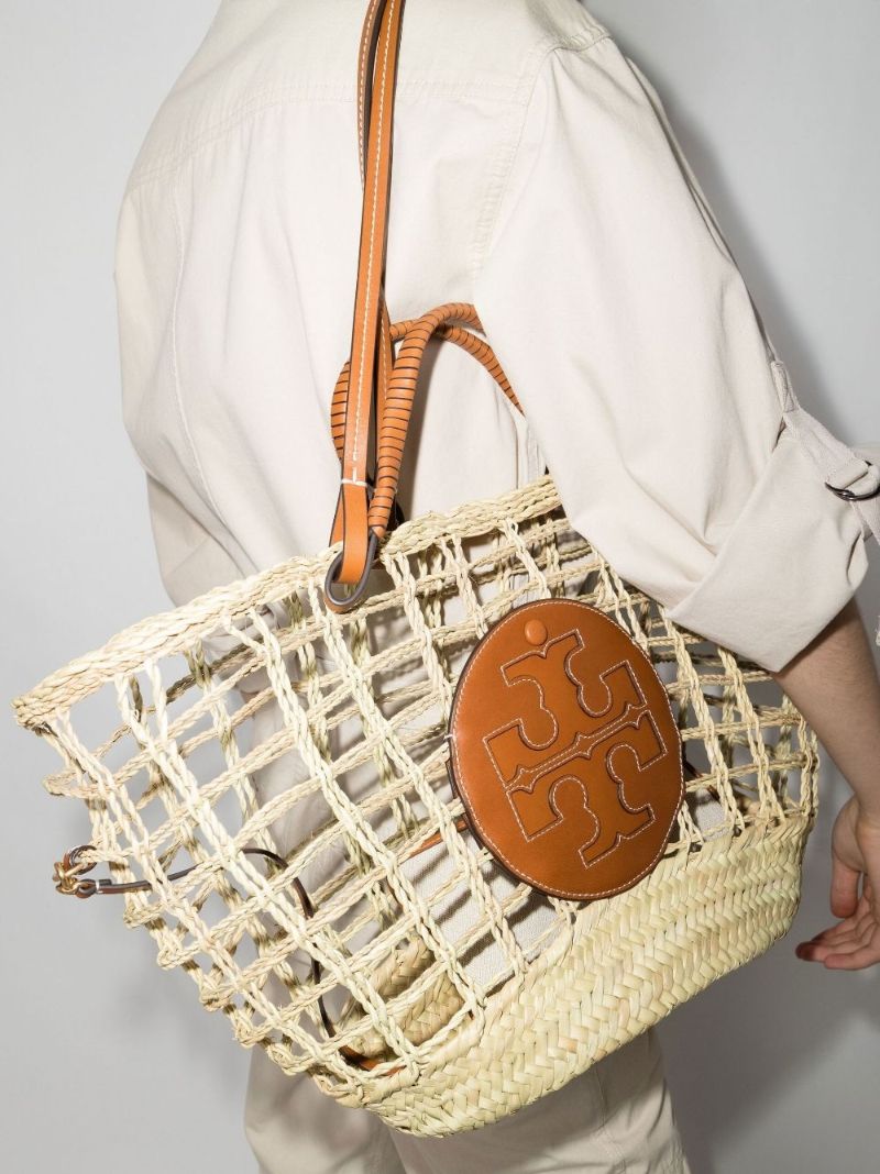 Neutral Ella Woven Tote Bag