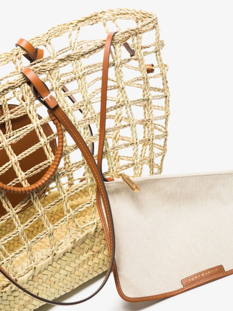 Neutral Ella Woven Tote Bag