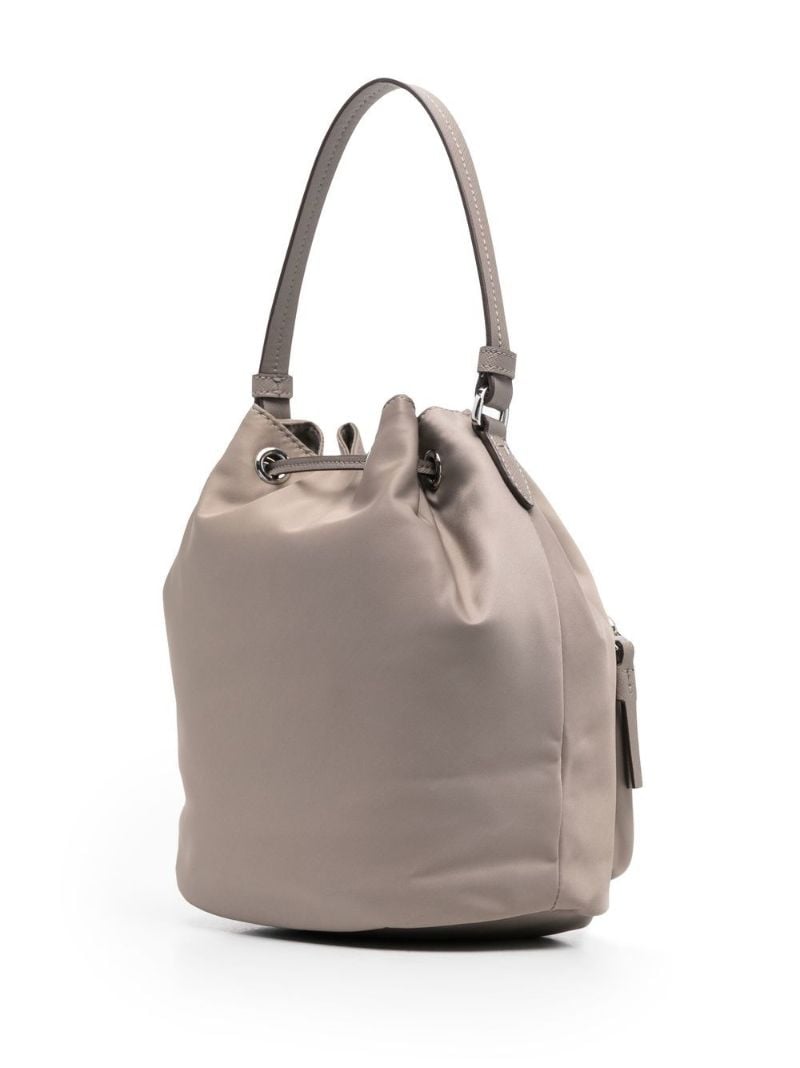 Grey Logo Plaque Bucket Bag