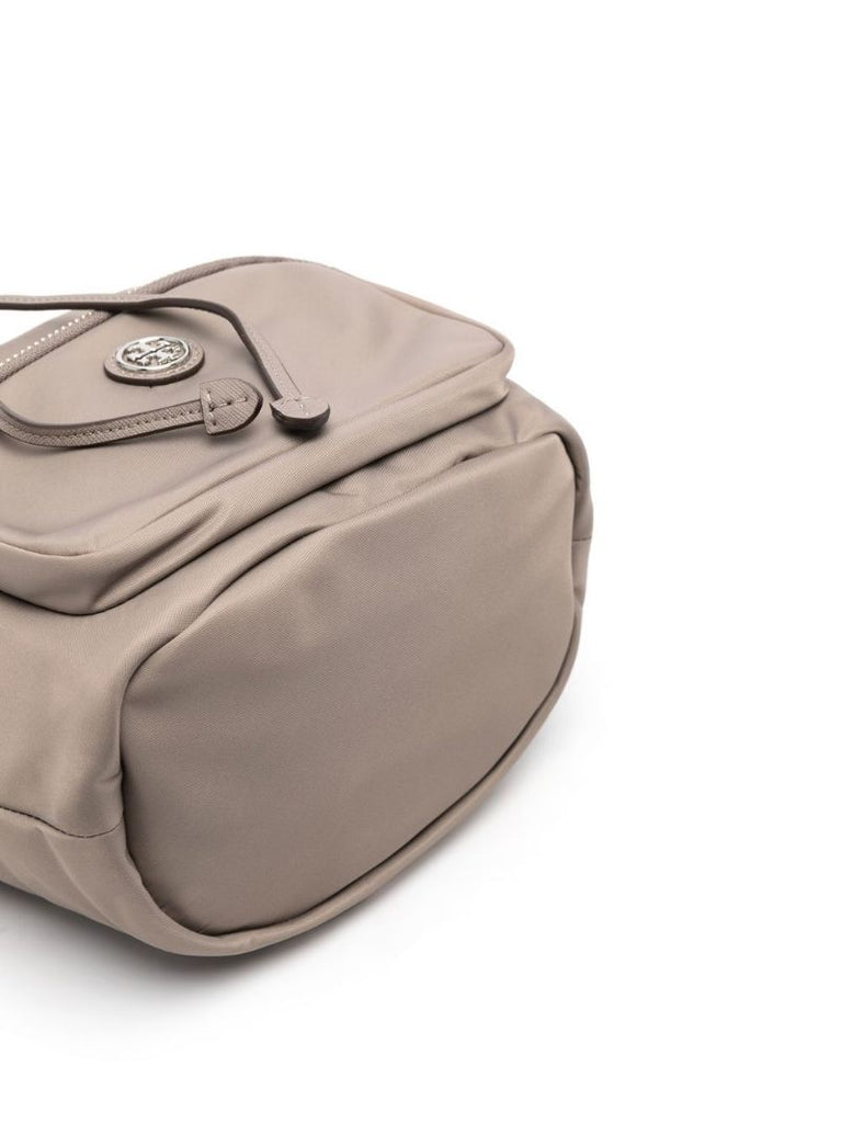 Grey Logo Plaque Bucket Bag