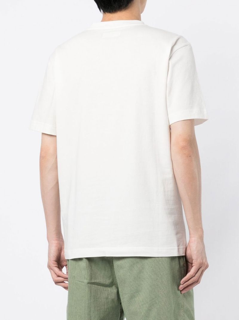 White Zigzag Print T-shirt