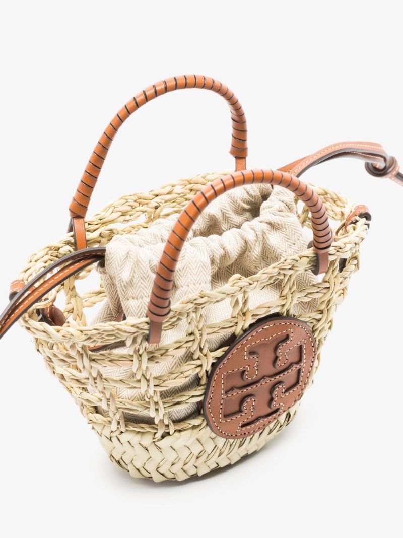 Neutral Ella Mini Straw Basket Bag