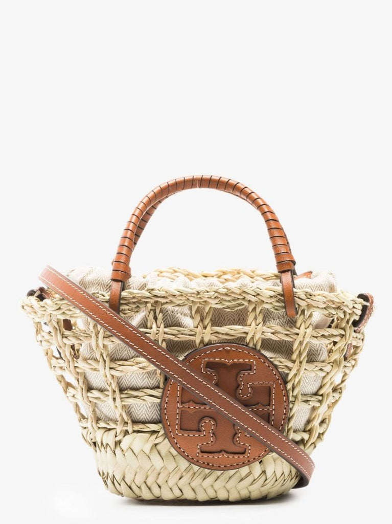 Neutral Ella Mini Straw Basket Bag