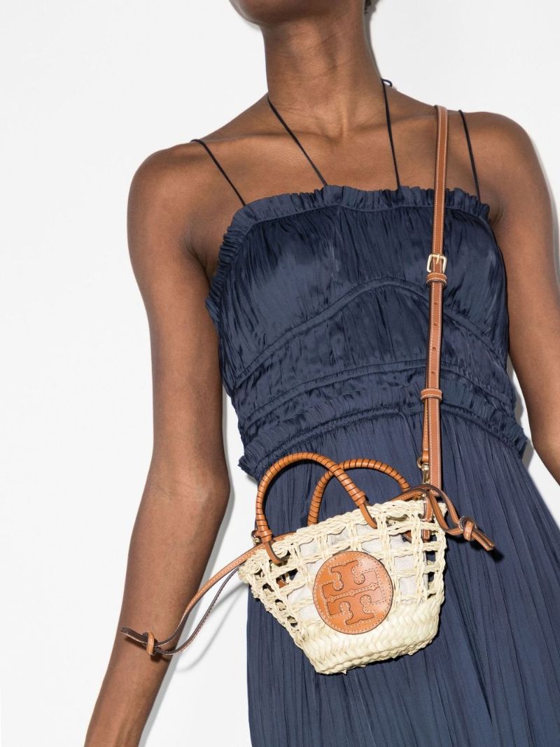 Neutral Ella Mini Straw Basket Bag