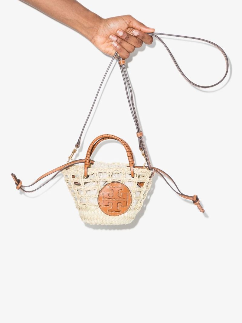 Neutral Ella Mini Straw Basket Bag
