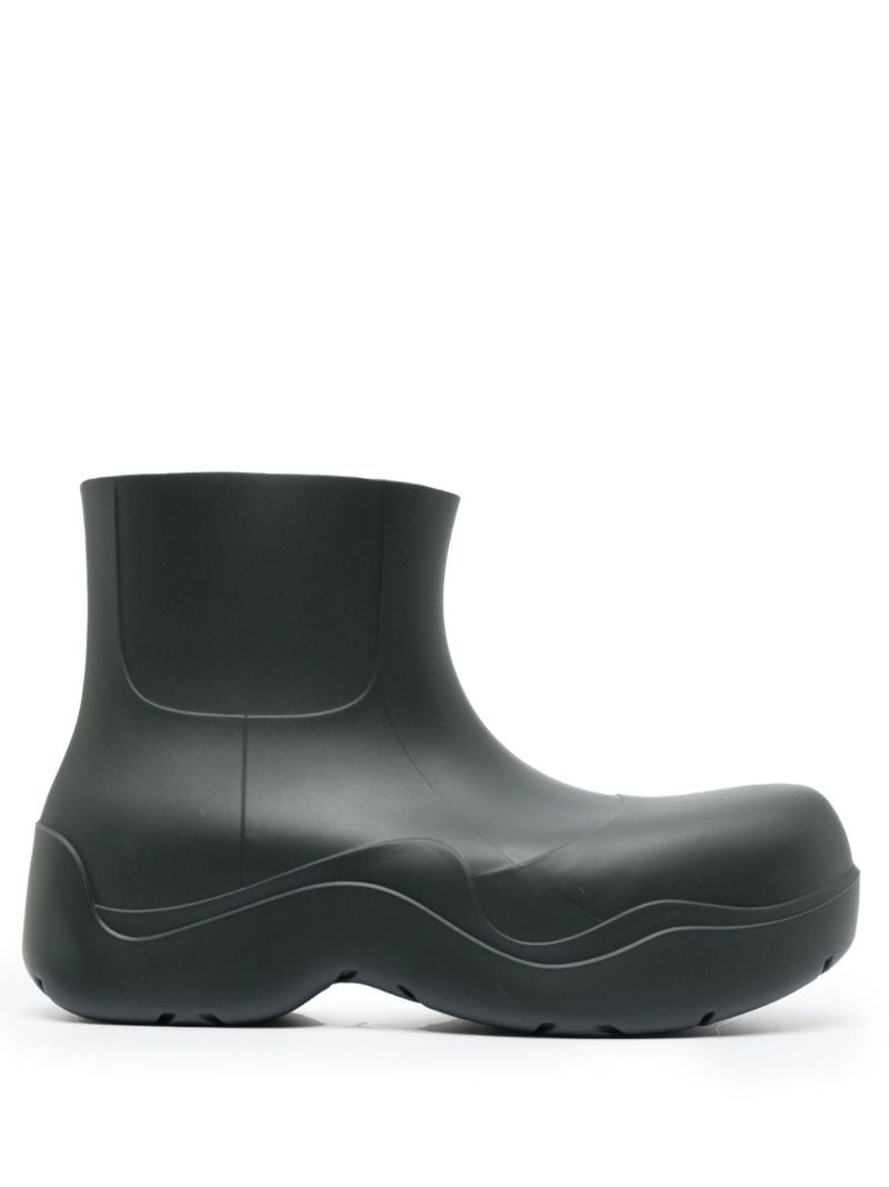 Green Puddle Rubber Ankle Boots