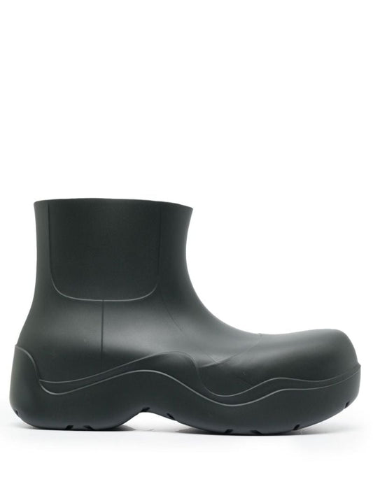 Green Puddle Rubber Ankle Boots