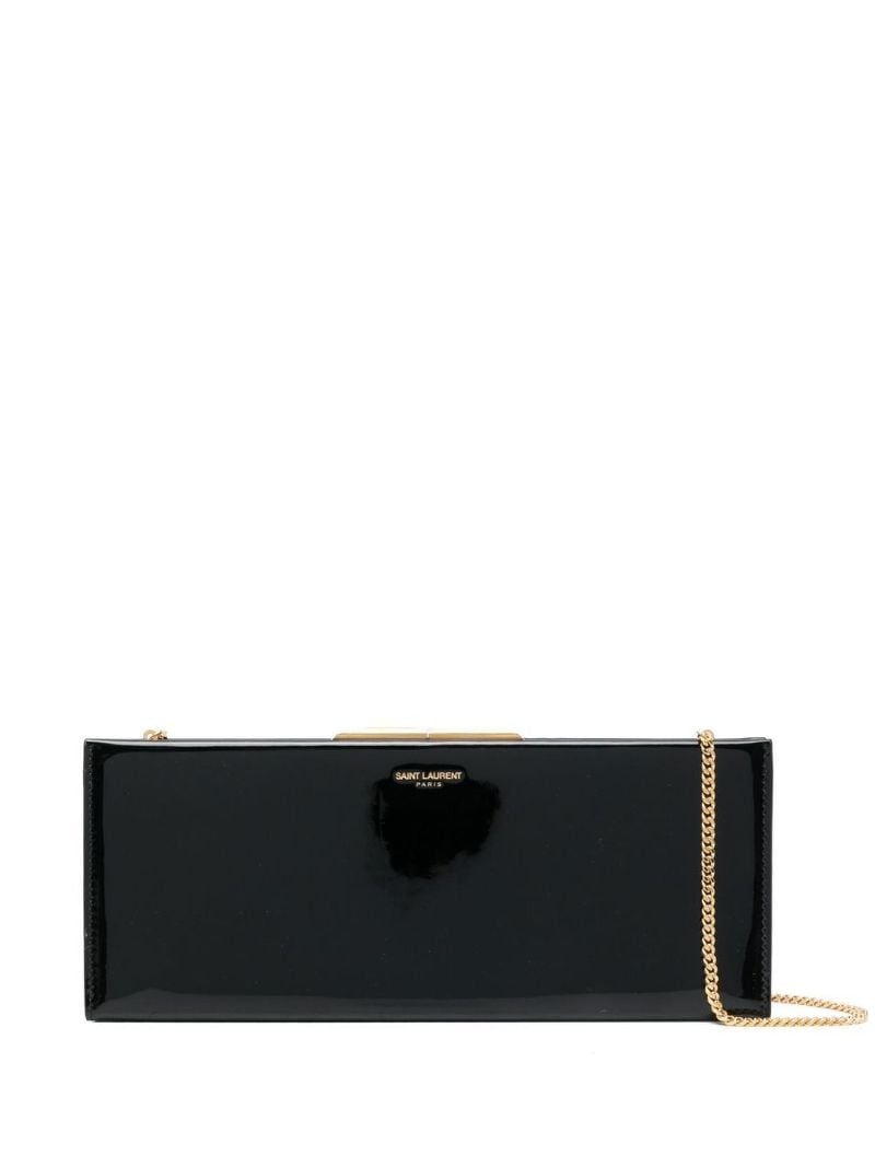 Slp Evening Patent Lthr Clutch Bag