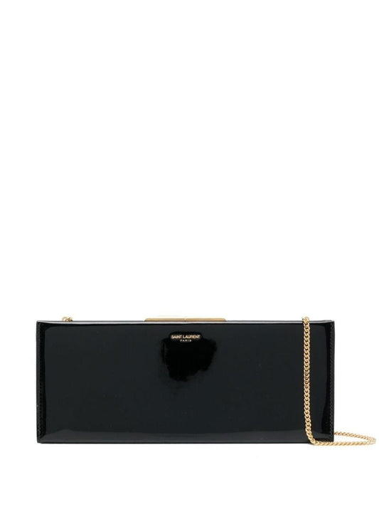 Slp Evening Patent Lthr Clutch Bag