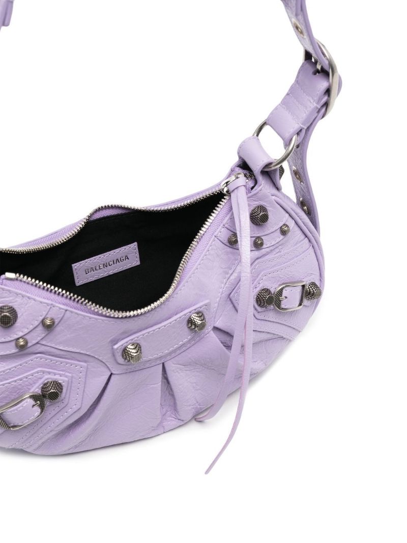 Purple Le Cagole Xs Leather Shoulder Bag