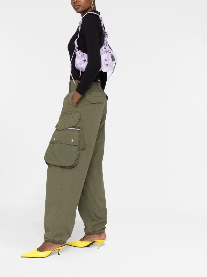 Purple Le Cagole Xs Leather Shoulder Bag