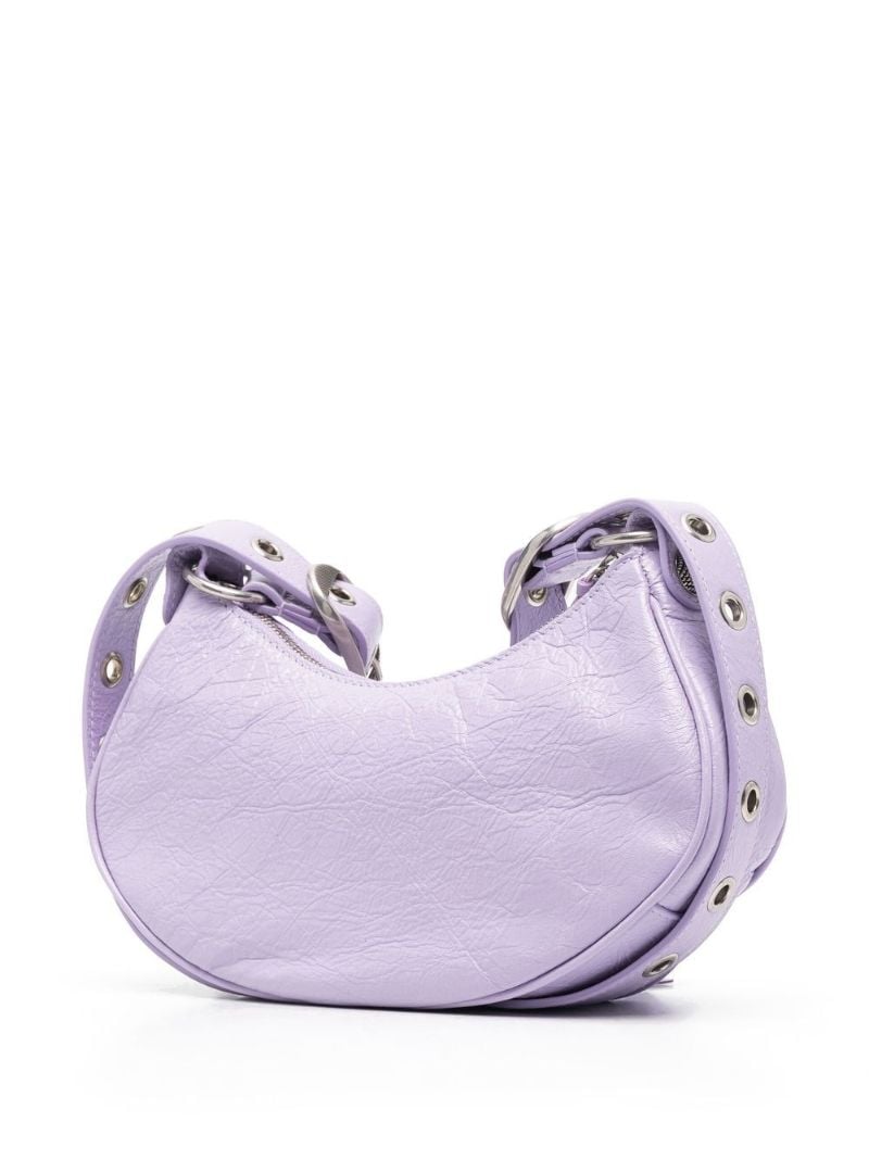 Purple Le Cagole Xs Leather Shoulder Bag
