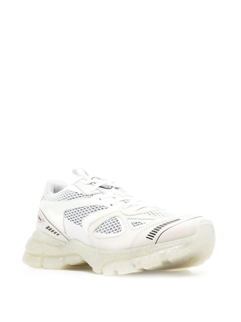 White Marathon Glitter Sole Sneakers